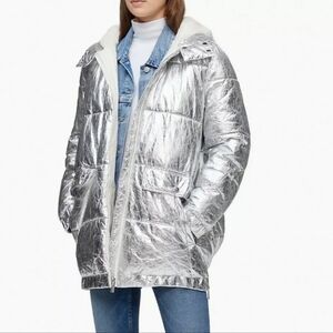 Silver Women's Puffer Jacket